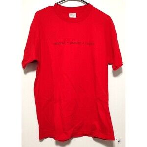 Vintage Central Pacific Railers Shirt Men’s Medium Red Railroad Train shirt